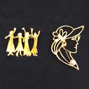 Brooch lapel pins (2 pins)